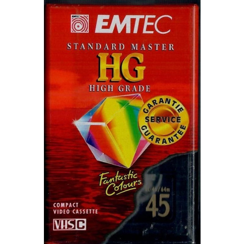 EMTEC 45min HG Standard VHS-C Camcorder Cassette Tape HG45 NEU