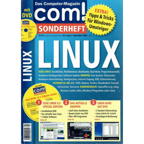 Rarität - Das Computer-Magazin COM - Sonderheft Juli, August, September 2005 Mit DVD