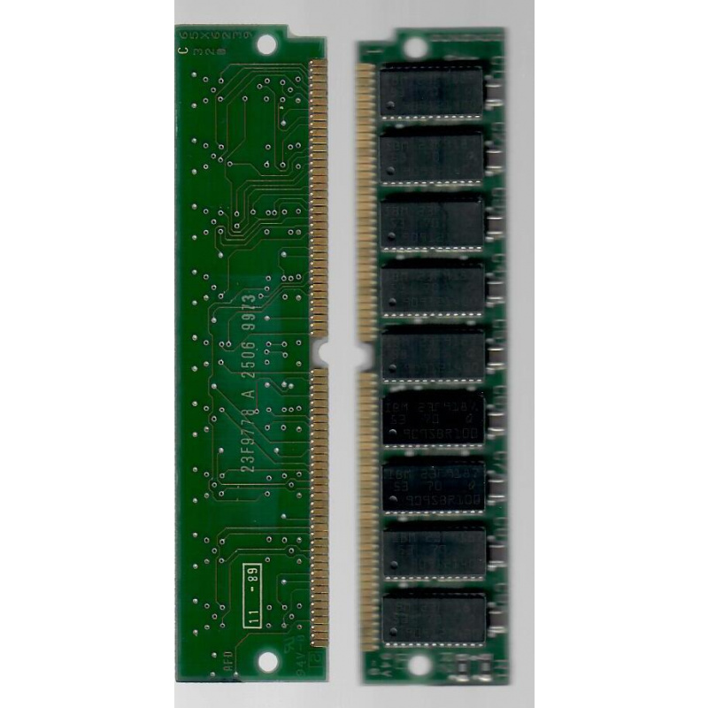 IBM 1MB 85NS 72 PIN SIMM 23F9187 53 70 Q 23F9778 A 2506 9973